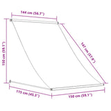Retractable Awning Anthracite 150x150 cm Fabric and Steel