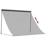 Retractable Awning Anthracite 200x150 cm Fabric and Steel - Rear View