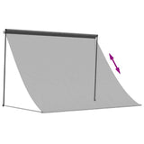 Retractable Awning Anthracite 250x150 cm Fabric and Steel - Rear View