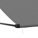 Retractable Awning Anthracite 250x150 cm Fabric and Steel - Close-Up Angle