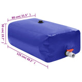 Water Tank with Tap Foldable 500 L PVC - Close-Up Angle