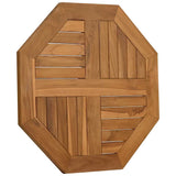 Table Top 60x60x2.5 cm Octagonal Solid Wood Teak - Side View