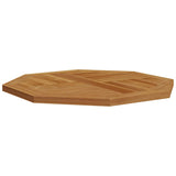 Table Top 60x60x2.5 cm Octagonal Solid Wood Teak - Top-Down View