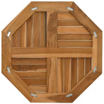 Table Top 60x60x2.5 cm Octagonal Solid Wood Teak