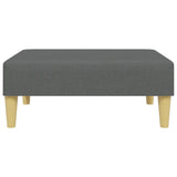 2-Seater Sofa Bed with Pillows and Footstool Dark Grey Velvet - Low Angle