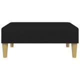 2-Seater Sofa Bed with Pillows and Footstool Black Velvet - Low Angle