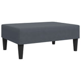 2-Seater Sofa Bed with Pillows and Footstool Dark Grey Velvet