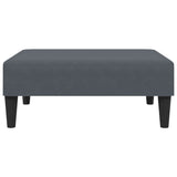2-Seater Sofa Bed with Pillows and Footstool Dark Grey Velvet - Low Angle