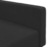 2-Seater Sofa Bed with Footstool Black Velvet
