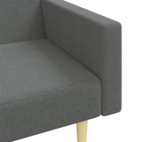 2-Seater Sofa Bed with Footstool Dark Grey Fabric - Extra Image
