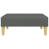 2-Seater Sofa Bed with Footstool Dark Grey Fabric