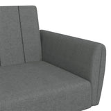 2-Seater Sofa Bed with Footstool Dark Grey Fabric - Extra Image
