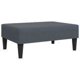 2-Seater Sofa Bed with Footstool Dark Grey Velvet - Close-Up Angle