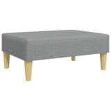 2-Seater Sofa Bed with Pillows and Footstool Light Grey Fabric - Close-Up Angle