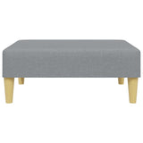 2-Seater Sofa Bed with Pillows and Footstool Light Grey Fabric
