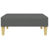 2-Seater Sofa Bed with Pillows and Footstool Dark Grey Fabric