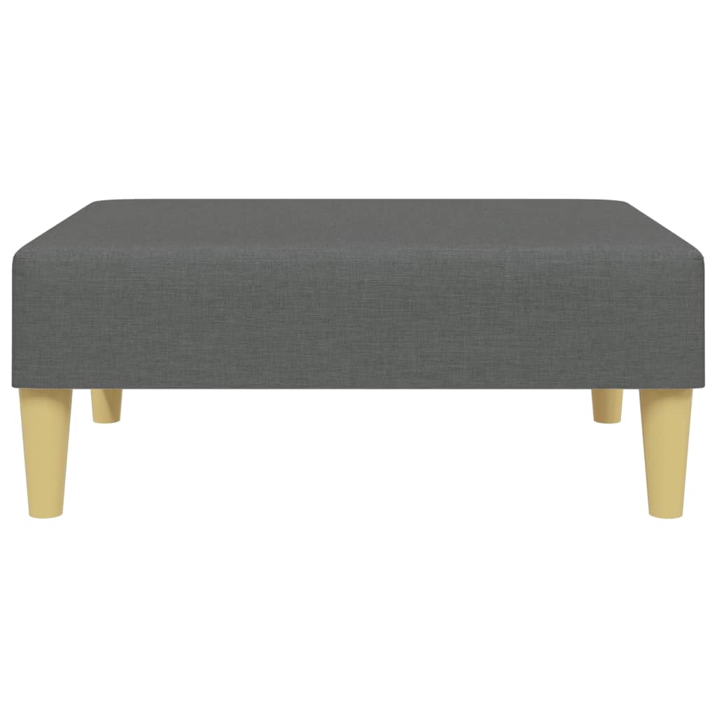 2-Seater Sofa Bed with Pillows and Footstool Dark Grey Fabric