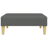 2-Seater Sofa Bed with Pillows and Footstool Dark Grey Fabric - Low Angle
