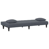 2 Piece Sofa Set with Pillows Dark Grey Velvet - 45-Degree Angle