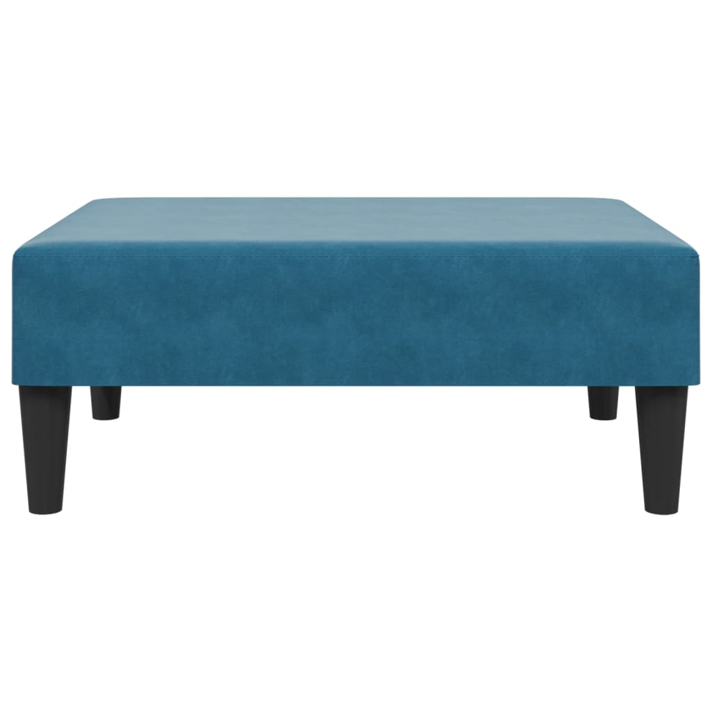 2 Piece Sofa Set with Pillows Blue Velvet