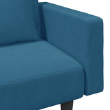 2 Piece Sofa Set with Pillows Blue Velvet - Extra Image