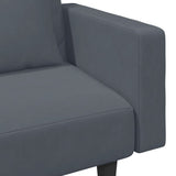 2 Piece Sofa Set with Pillows Dark Grey Velvet - Extra Image