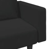 2 Piece Sofa Set with Pillows Black Velvet - Extra Image