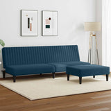 2 Piece Sofa Set Blue Velvet