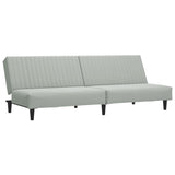 2 Piece Sofa Set Light Grey Velvet - Top-Down View