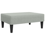2 Piece Sofa Set Light Grey Velvet - Close-Up Angle