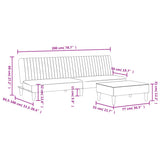 2 Piece Sofa Set Light Grey Velvet