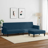 2 Piece Sofa Set Blue Velvet