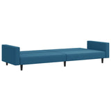 2 Piece Sofa Set Blue Velvet - 45-Degree Angle