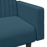 2 Piece Sofa Set Blue Velvet