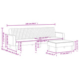 2 Piece Sofa Set Blue Velvet - Extra Image