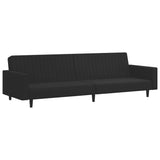 2 Piece Sofa Set Black Velvet