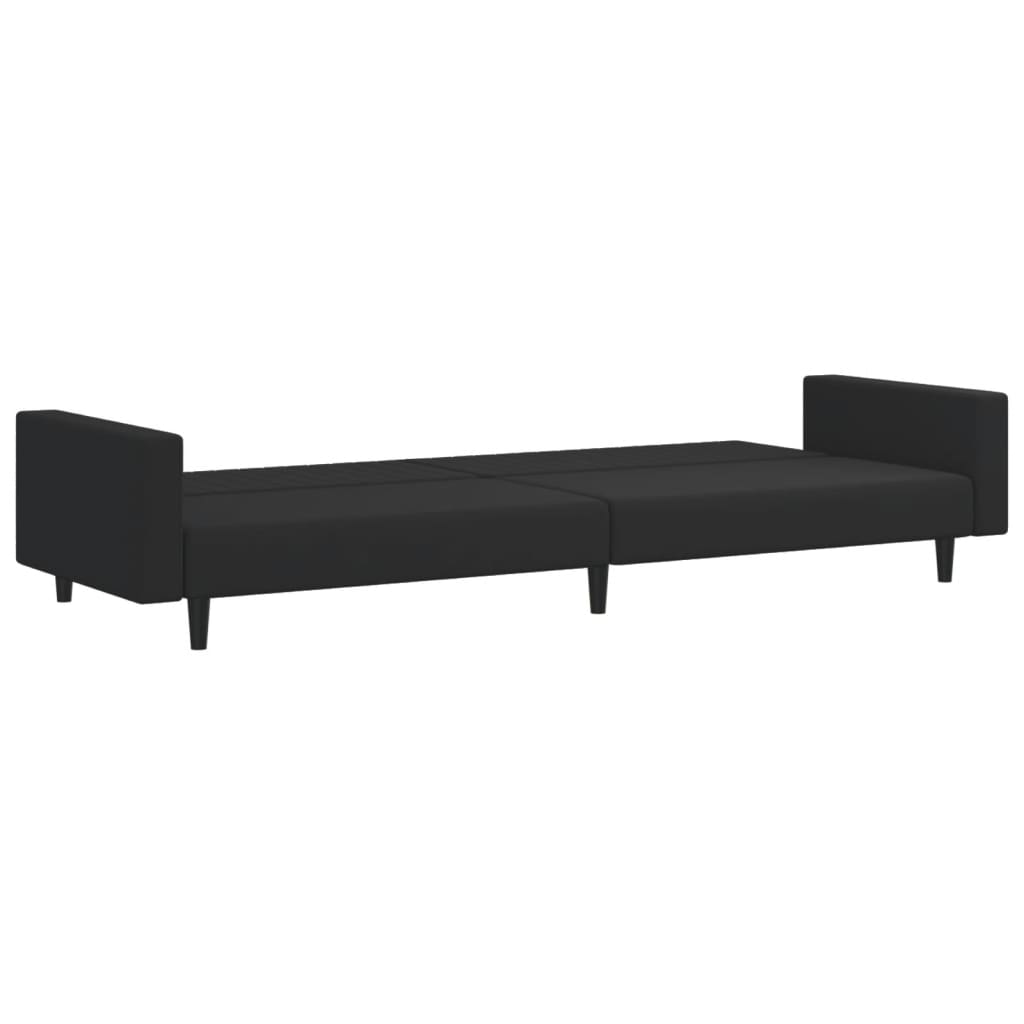 2 Piece Sofa Set Black Velvet