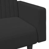 2 Piece Sofa Set Black Velvet