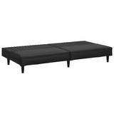 2 Piece Sofa Set Black Faux Leather - 45-Degree Angle