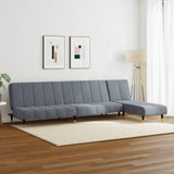 2 Piece Sofa Set Dark Grey Velvet - Side View