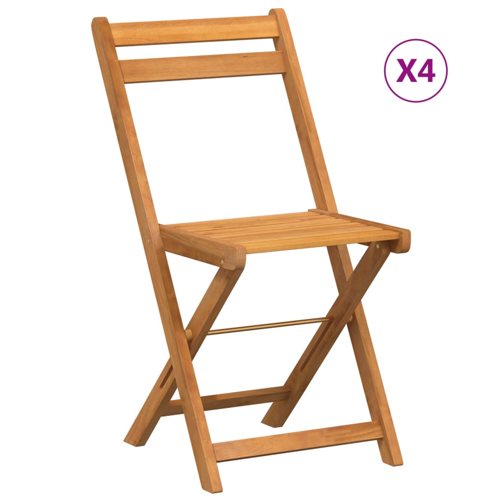 Folding Chairs 4 pcs Solid Wood Acacia