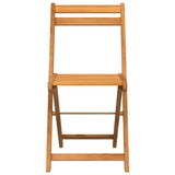 Folding Chairs 4 pcs Solid Wood Acacia - Top-Down View