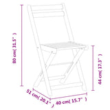 Folding Chairs 4 pcs Solid Wood Acacia