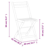 Folding Chairs 8 pcs Solid Wood Acacia
