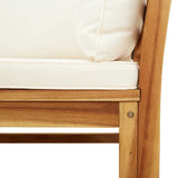 6 Piece Garden Lounge Set with Cushions Solid Wood Acacia - Rear View