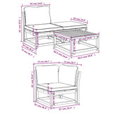 4 Piece Garden Lounge Set with Cushions Solid Wood Acacia - Low Angle