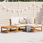 4 Piece Garden Lounge Set with Cushions Solid Wood Acacia
