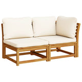 5 Piece Garden Lounge Set with Cushions Solid Wood Acacia - Top-Down View