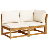 6 Piece Garden Lounge Set with Cushions Solid Wood Acacia - Side View