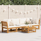 4 Piece Garden Lounge Set with Cushions Solid Wood Acacia - Side View
